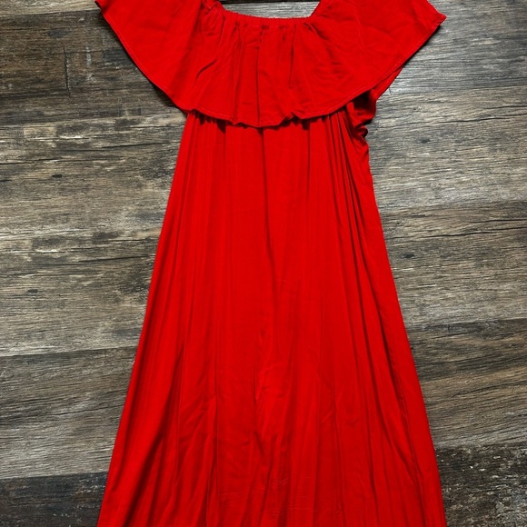 Michael Stars Red Off-Shoulder Dress - Picture 2 of 8
